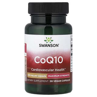 Swanson Vitamins, CoQ10,200 毫克,30 粒全素膠囊