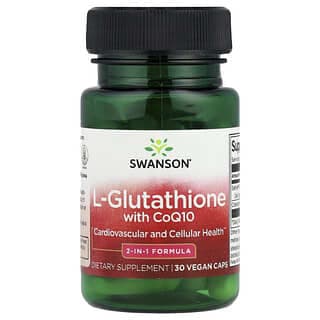 Swanson Vitamins, L-谷胱甘肽全素膠囊,含輔酶 Q10,30 粒