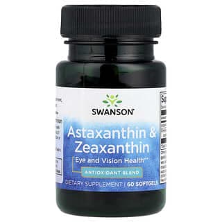 Swanson Vitamins, 蝦青素和玉米黃質,60 粒軟凝膠
