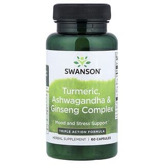 Swanson Vitamins, 姜黃、南非醉茄和人參復合物,60 粒膠囊