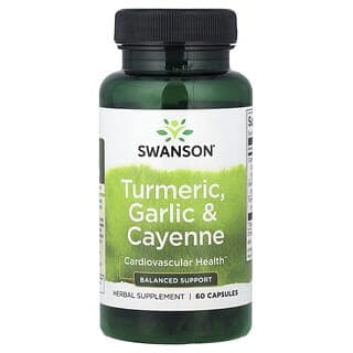 Swanson Vitamins, 姜黃、大蒜和辣椒,500 毫克,60 粒膠囊