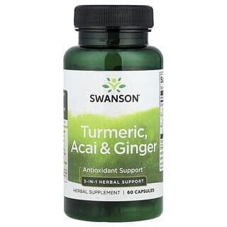 Swanson Vitamins, 姜黃、巴西莓和姜,60 粒膠囊