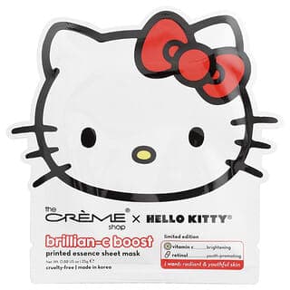 The Creme Shop, Hello Kitty® ,Brillian-C Boost,印花精華美容面膜,1 片,0.88 盎司(25 克)