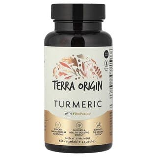 Terra Origin, 含胡椒素的薑黃素,60 粒素食膠囊