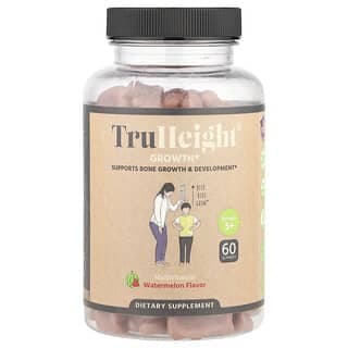 TruHeight, 成長支援軟糖,多維生素,適合 5 歲及以上,西瓜味,60 粒