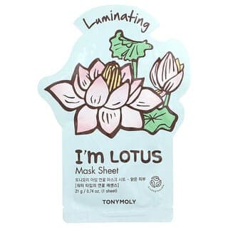 TonyMoly, 我是蓮花,煥膚美容面膜,1 片,0.74 盎司(21 克)