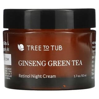 Tree To Tub, 視黃醇逆齡和抗皺紋夜間保濕霜,透明質酸面霜,適用於乾性敏感肌膚,1.7 液量盎司(50 毫升)