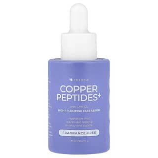 Tree to Tub, Copper Peptides+, Night Plumping Face Serum, Fragrance Free, 1 fl oz (30 ml)