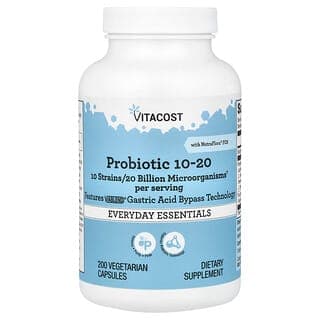 Vitacost, Probiotic 10-20 With NutraFlora® FOS, 200 Vegetarian Capsules