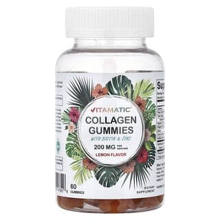 Vitamatic, 含生物維生素和鋅的膠原蛋白軟糖,熱帶風味,60 粒軟糖
