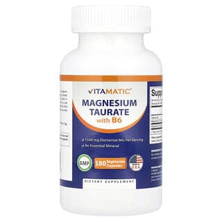 Vitamatic, 牛磺酸鎂 B6,180 粒素食膠囊