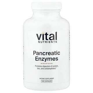 Vital Nutrients, 胰酶,180 粒膠囊