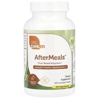 Zahler, AfterMeals,水果基酶,100 片咀嚼片