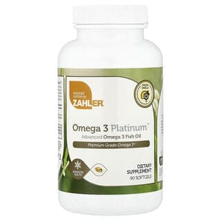 Zahler, 白金版 Omega-3,高級 Omega-3 魚油,90 粒軟膠囊(每粒軟膠囊 1000 毫克)