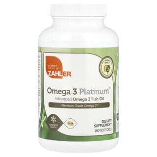 Zahler, 白金版™ Omega-3,高級 Omega-3 魚油,180 粒軟膠囊(每粒軟膠囊 1000 毫克)